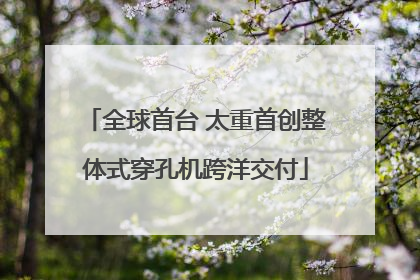 全球首台 太重首创整体式穿孔机跨洋交付
