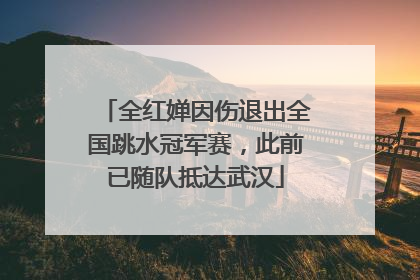 全红婵因伤退出全国跳水冠军赛，此前已随队抵达武汉