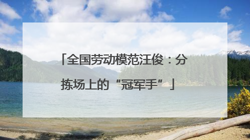 全国劳动模范汪俊：分拣场上的“冠军手”