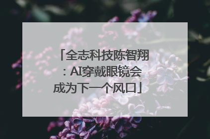 全志科技陈智翔：AI穿戴眼镜会成为下一个风口