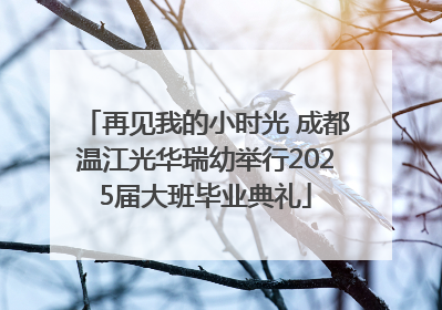 再见我的小时光 成都温江光华瑞幼举行2025届大班毕业典礼