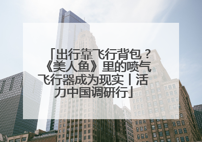 出行靠飞行背包？《美人鱼》里的喷气飞行器成为现实丨活力中国调研行