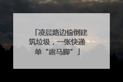 凌晨路边偷倒建筑垃圾，一张快递单“露马脚”