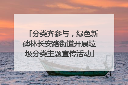 分类齐参与，绿色新碑林长安路街道开展垃圾分类主题宣传活动