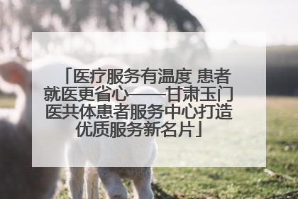 医疗服务有温度 患者就医更省心——甘肃玉门医共体患者服务中心打造优质服务新名片