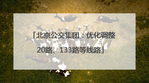 北京公交集团：优化调整20路、133路等线路