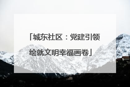 城东社区：党建引领绘就文明幸福画卷