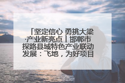 坚定信心 勇挑大梁·产业新亮点丨邯郸市探路县域特色产业联动发展：飞地，为好项目跨域安个家