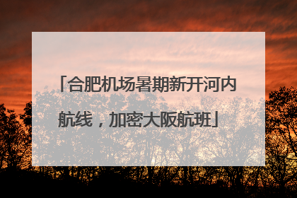 合肥机场暑期新开河内航线，加密大阪航班