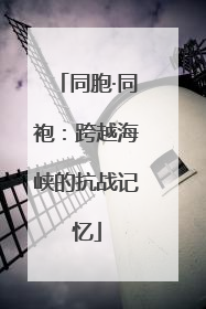 同胞·同袍：跨越海峡的抗战记忆