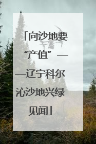 向沙地要“产值”——辽宁科尔沁沙地兴绿见闻