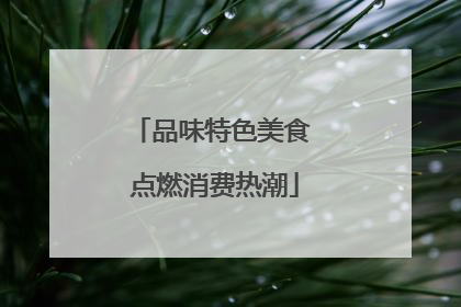 品味特色美食 点燃消费热潮