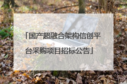 国产超融合架构信创平台采购项目招标公告