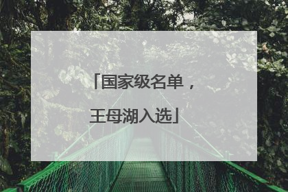 国家级名单，王母湖入选