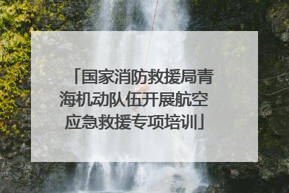国家消防救援局青海机动队伍开展航空应急救援专项培训