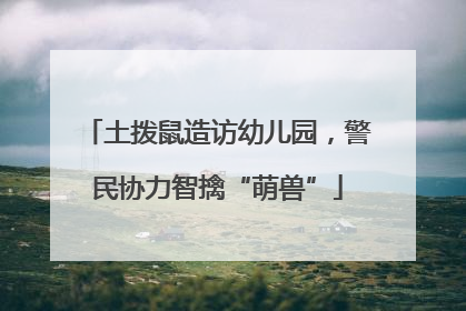 土拨鼠造访幼儿园，警民协力智擒“萌兽”