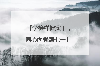 学榜样促实干，同心向党颂七一