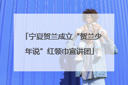 宁夏贺兰成立“贺兰少年说”红领巾宣讲团