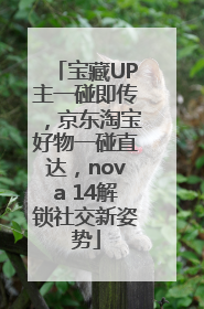 宝藏UP主一碰即传，京东淘宝好物一碰直达，nova 14解锁社交新姿势