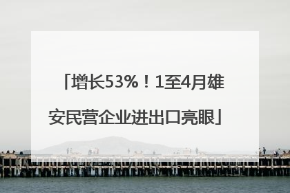 增长53%！1至4月雄安民营企业进出口亮眼
