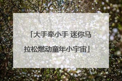 大手牵小手 迷你马拉松燃动童年小宇宙