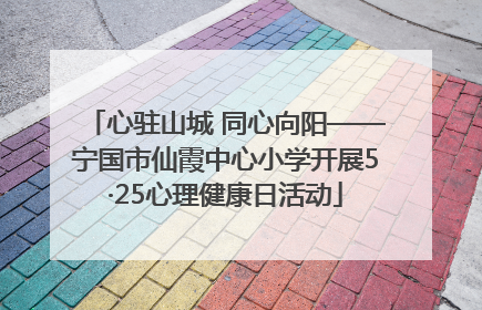 心驻山城 同心向阳——宁国市仙霞中心小学开展5·25心理健康日活动