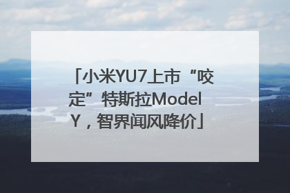 小米YU7上市“咬定”特斯拉Model Y，智界闻风降价