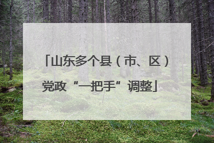 山东多个县（市、区）党政“一把手”调整