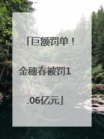 巨额罚单！金穗春被罚1.06亿元