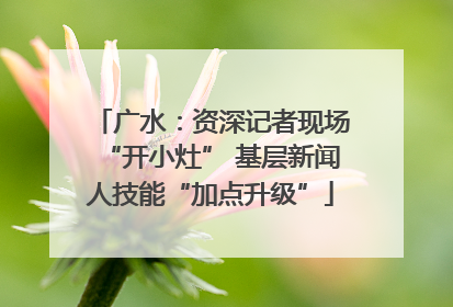 广水：资深记者现场“开小灶” 基层新闻人技能“加点升级”