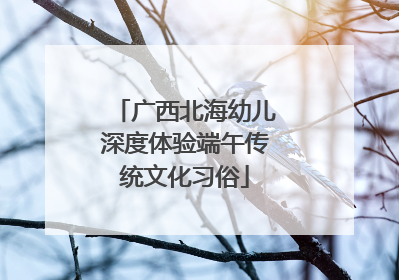 广西北海幼儿深度体验端午传统文化习俗