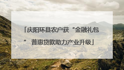 庆阳环县农户获“金融礼包” 普惠贷款助力产业升级