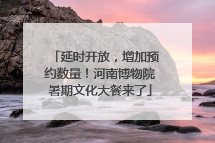 延时开放，增加预约数量！河南博物院暑期文化大餐来了