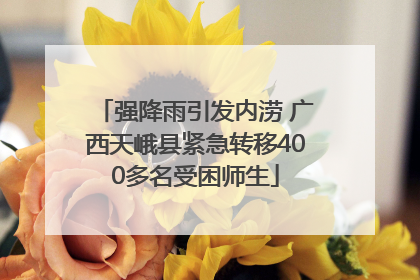 强降雨引发内涝 广西天峨县紧急转移400多名受困师生