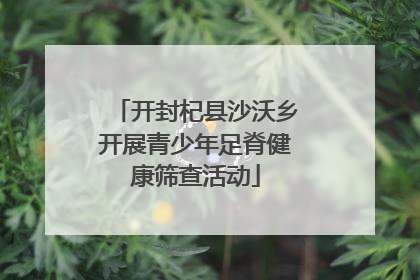 开封杞县沙沃乡开展青少年足脊健康筛查活动