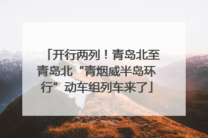 开行两列！青岛北至青岛北“青烟威半岛环行”动车组列车来了