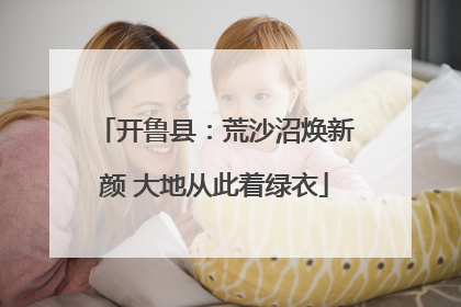 开鲁县：荒沙沼焕新颜 大地从此着绿衣