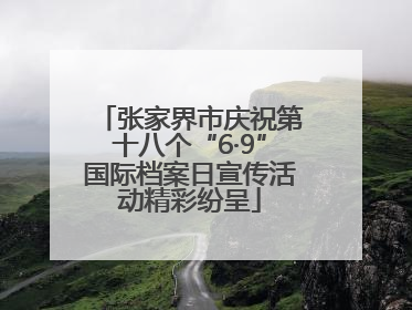 张家界市庆祝第十八个“6·9”国际档案日宣传活动精彩纷呈