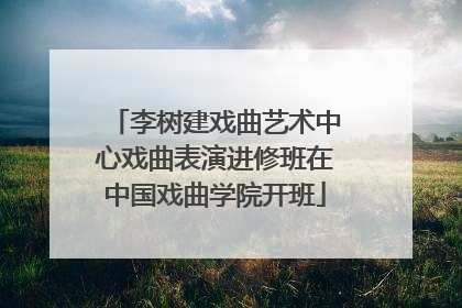 李树建戏曲艺术中心戏曲表演进修班在中国戏曲学院开班
