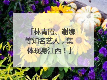 林青霞、谢娜等知名艺人，集体现身江西！