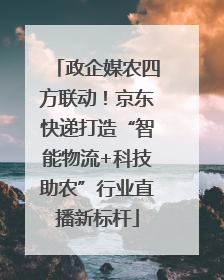 政企媒农四方联动！京东快递打造“智能物流+科技助农”行业直播新标杆