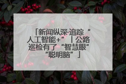 新闻纵深·追踪“人工智能+”丨公路巡检有了“智慧眼”“聪明脑”