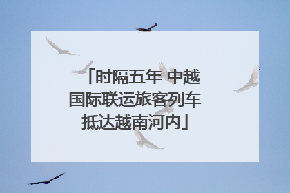时隔五年 中越国际联运旅客列车抵达越南河内