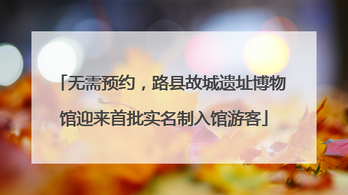 无需预约，路县故城遗址博物馆迎来首批实名制入馆游客