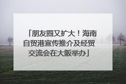 朋友圈又扩大！海南自贸港宣传推介及经贸交流会在大阪举办