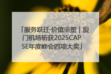 服务跃迁·价值重塑｜厦门机场斩获2025CAPSE年度峰会四项大奖