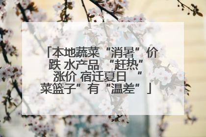 本地蔬菜“消暑”价跌 水产品 “赶热” 涨价 宿迁夏日 “菜篮子”有“温差”