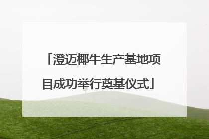 澄迈椰牛生产基地项目成功举行奠基仪式
