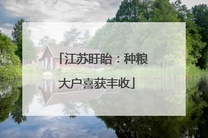 江苏盱眙：种粮大户喜获丰收