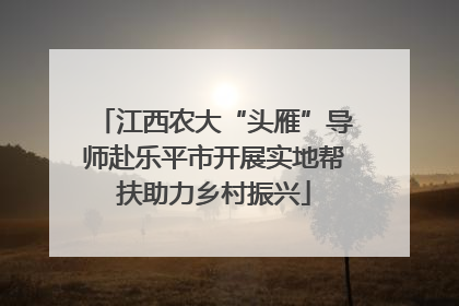 江西农大“头雁”导师赴乐平市开展实地帮扶助力乡村振兴